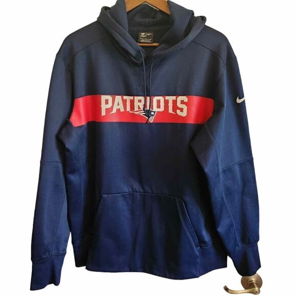 NIKE NFL Patriots Performance Pullover Men's Hoodie Size Large - Picture 1 of 4
